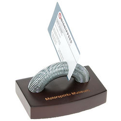 Personalized Curving Spiral Paper Weight and Business Card Holder