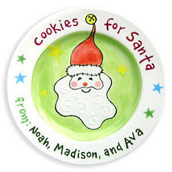 Santa's Cookies Personalized Plate