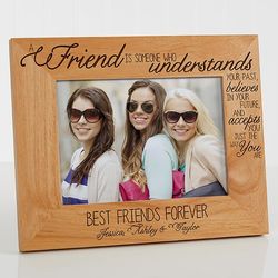Personalized Friends Forever Wooden Picture Frame