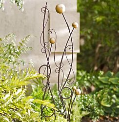 Gold and Black Abstract Metal Trellis