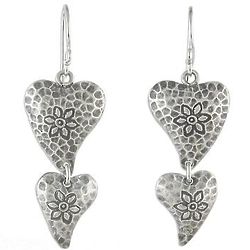 Flowering Love Sterling Silver Dangle Earrings
