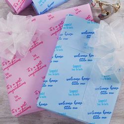 Personalized Step & Repeat Baby Wrapping Paper