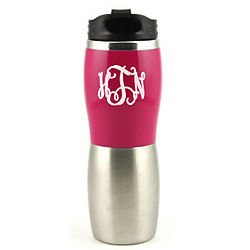 Hot Pink Personalized Insulated Drink Bottle