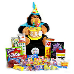 Happy Birthday Musical Gorilla Retro Candy Gift Box