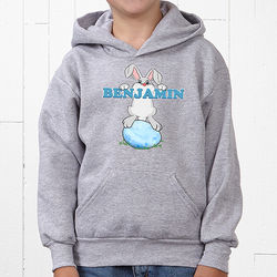 Personalized Easter Bunny Love Youth Hooded Sweatshirt