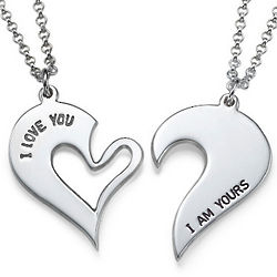 Heart Necklace for Couples