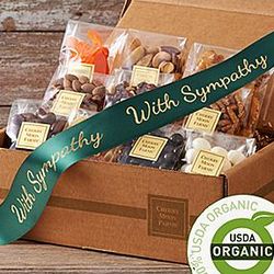 Organic Snacks Box Sympathy Ribbon