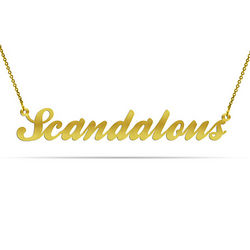 Gold Vermeil Nameplate Necklace