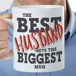 Personalized Best Husband Oversized Coffee Mug