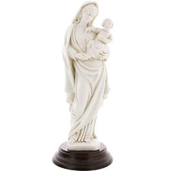 Mother & Child 8.75" Statue on Wooden Base