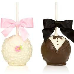 Chocolate Bride And Groom Apple Couple