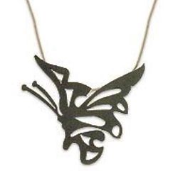 Butterfly Dreams Oxidized Silver Necklace