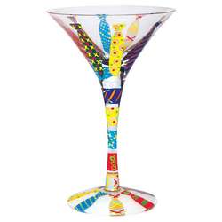 Not Another Necktie Martini Glass