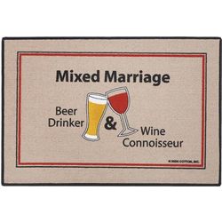 Mixed Marriage Beer and Wine Doormat