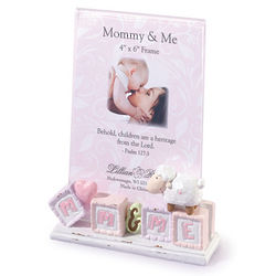 Pink Little Lamb Mommy and Me Photo Frame