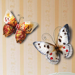 Mother of Pearl Butterfly Wall Accents