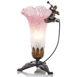 Hand Blown Lily and Cherub Accent Lamp