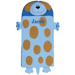 Blue Dog Nap Mat with Personalized Blanket