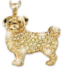 Best in Show Dog Lovers Pug Crystal Pendant Necklace