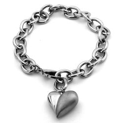 Ladies Titanium Heart Bracelet
