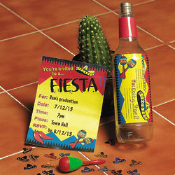 Personalized Fiesta Invitations in a Bottle