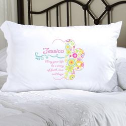 Personalized Cheerful Blossoms Pillow Case