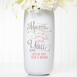 Loving Words to Her Personalized Ceramic Vase