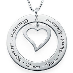 Personalized Love My Family Necklace