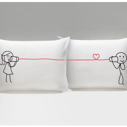 Say I Love You Too His & Hers Matching Couple Pillowcases
