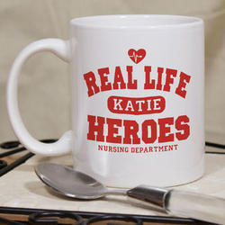 Nurse's Personalized Real Life Heroes Coffee Mug