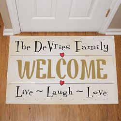 Live Love Laugh Personalized Doormat