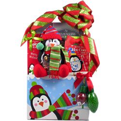 Playful Penguin Christmas Gift Basket