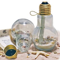 Brighter Future Sand & Seashell Message in Light Bulb Bottle