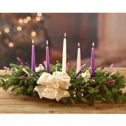 Christmas Balsam and Grace Advent Candle Centerpiece