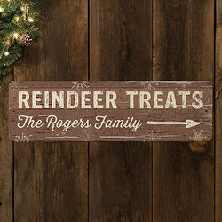 Reindeer Treats Lane Personalized Christmas Street Sign