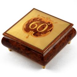 Handcrafted 22 Note 60th Birthday Music Box