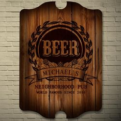 Mark of Excellence Personalized Bar Sign