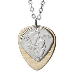 Cymbal and Quarter Pick Necklace