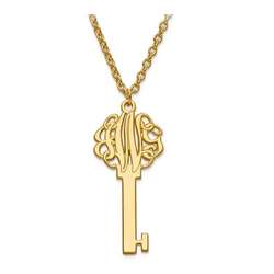 Monogram Gold Key Necklace