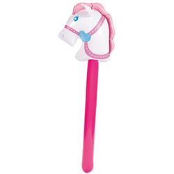 Inflatable Cowgirl Stick Horse Toy
