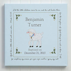 Baptism Blessings Personalized Canvas Art