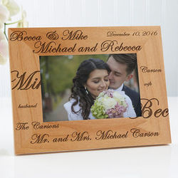 Mr. & Mrs. Collection Engraved Wedding Frame