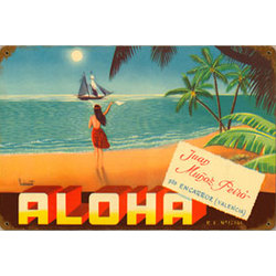 Aloha Metal Sign