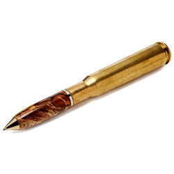 Spalted Beech and Spent 50 Caliber Bullet Pen