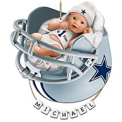 Dallas Cowboys Personalized Baby's First Christmas Ornament