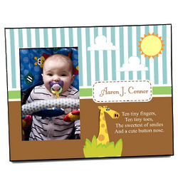 Personalized Baby Boy Giraffe Picture Frame