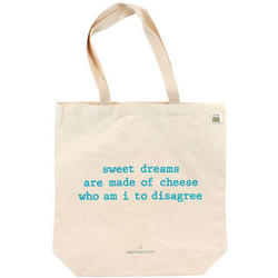 Sweet Dreams are Made of Cheese Mistaken Lyrics Tote Bag