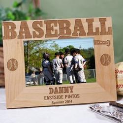Personalized Baseball Wood Picture Frame
