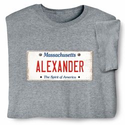 Personalized Massachusetts License Plate T-Shirt