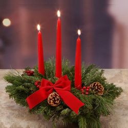 Classic 3 Candle Holiday Centerpiece